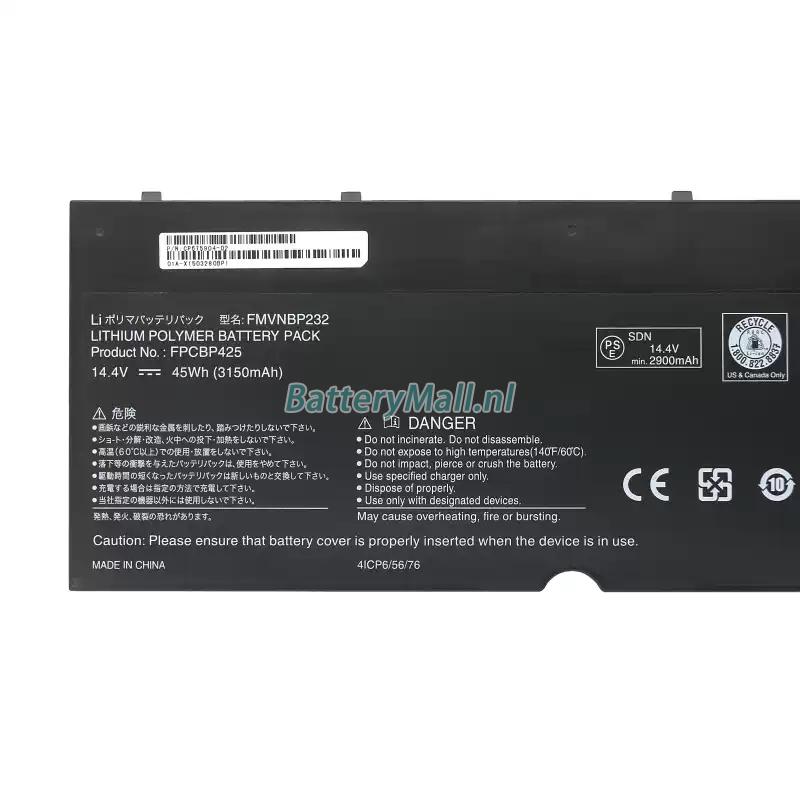 Fujitsu FPCBP425Battery